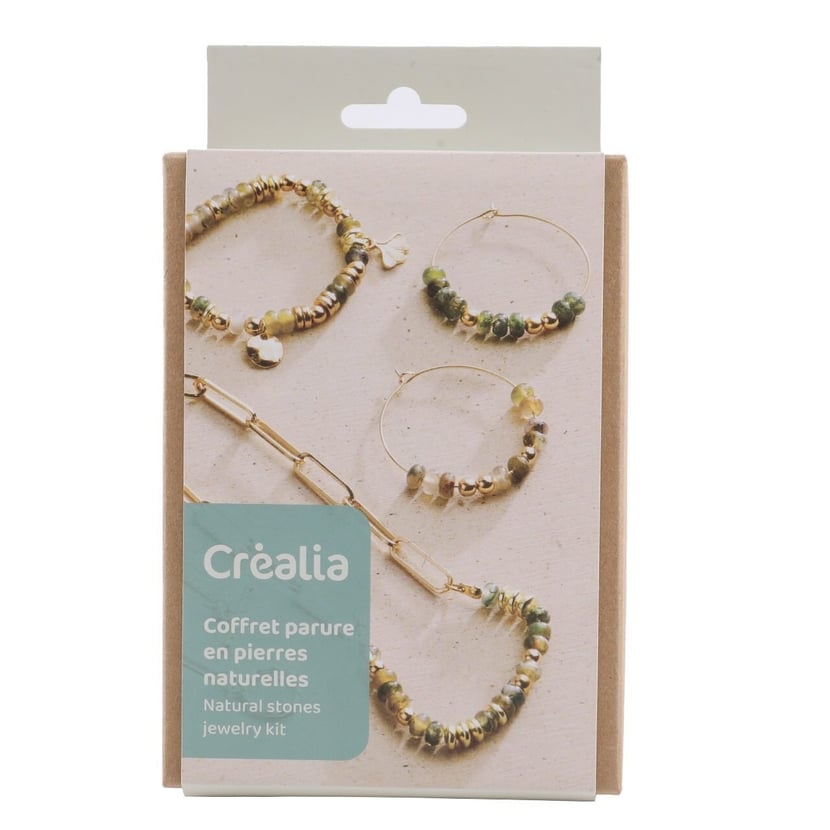 Coffret bijoux en pierres naturelles - Vert d'eau - Créalia