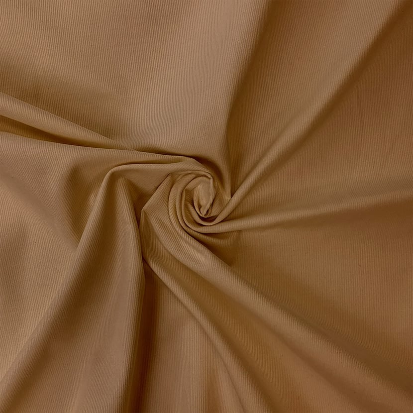 Coupon De Tissu Velours 1000 Raies 100 X 145 Cm Camel Domotex