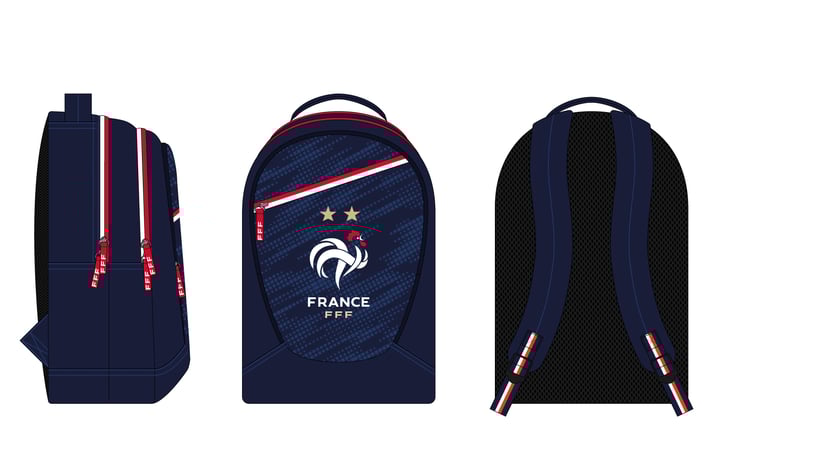 Sac à dos La Plume Dorée Bleu marine Fédération Française de