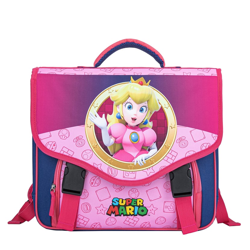 Cartable La Plume Dorée Super Mario Peach compartiments