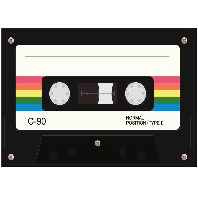 Décoration murale - Cassette audio des années 80
