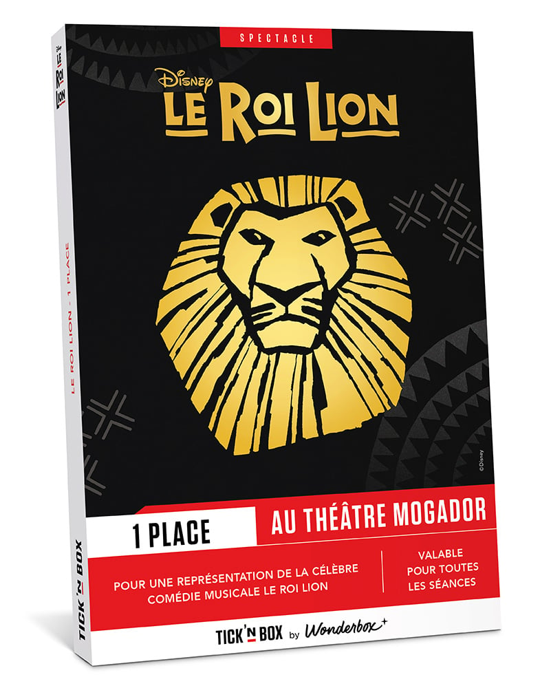 Coffret cadeau - Le Roi Lion - Théâtre Mogador - 1 Place - Coffrets culture  et loisirs