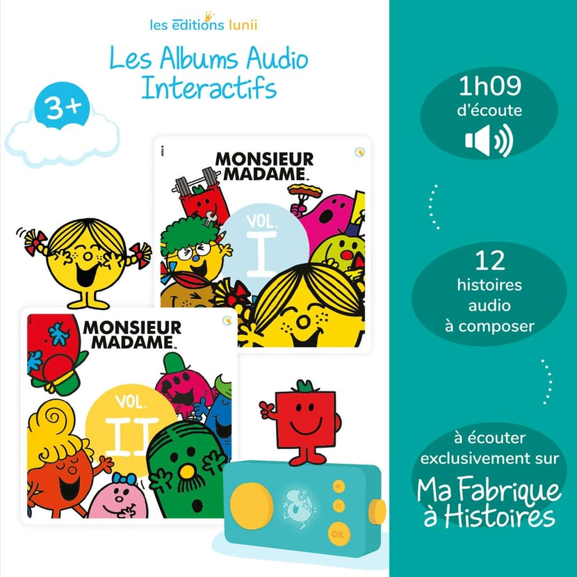 Album Lunii - Pack Monsieur Madame - Jeux d'éveil musicaux