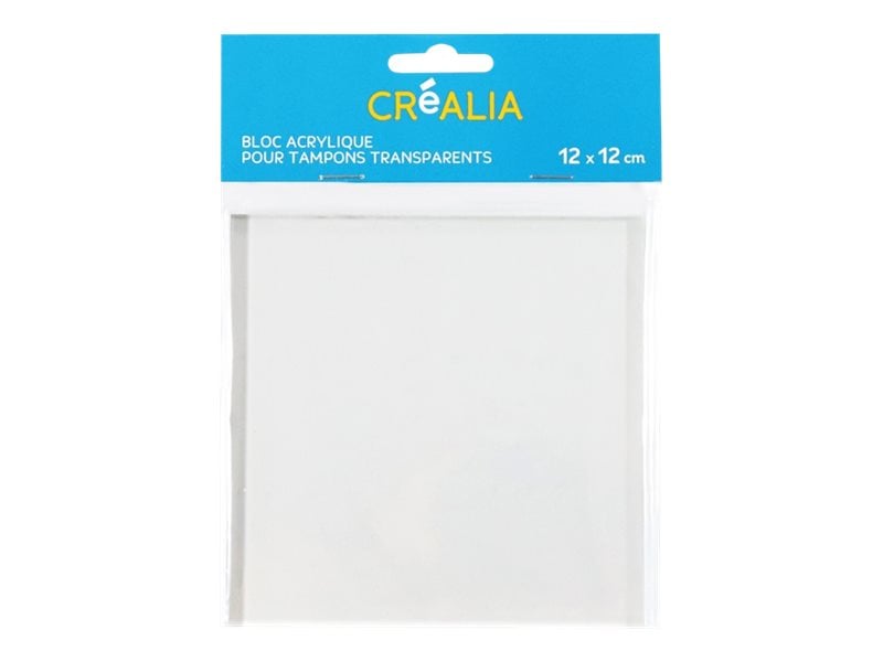 Kit tampon clear et bloc acrylique - Rond coeur - 4,5 x 4,5 cm