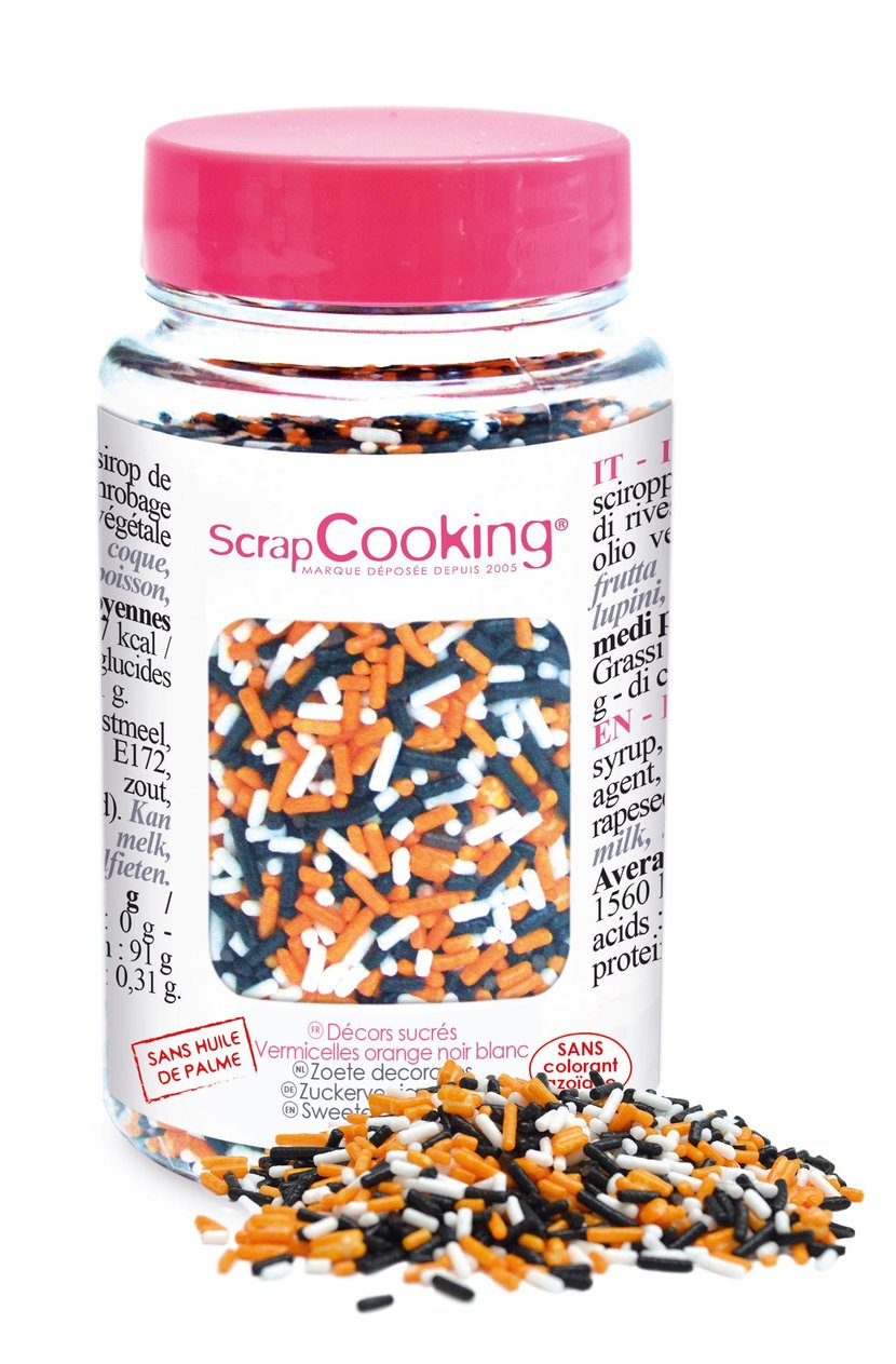 Vermicelles en sucre ScrapCooking - Halloween - 80 g - Décoration