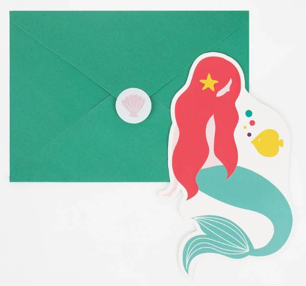 My Little Day 8 cartons invitations anniversaire Sirène - Cartons  d'Invitation - Préparer la Fête - Fêtes et anniversaires