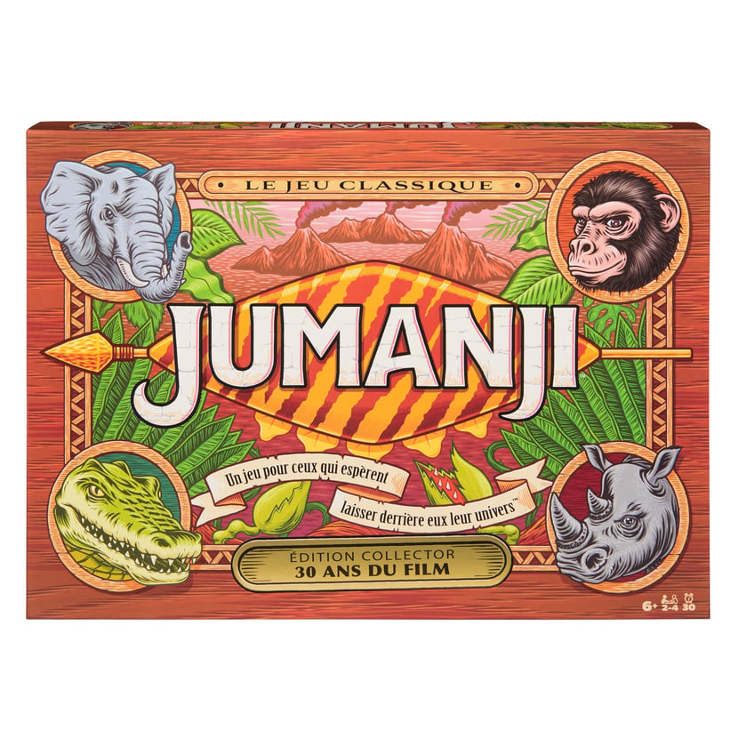 Jeu de Société - Jeu Jumanji Rétro - Jeu de Plateau et de Défis - 2 à 4 Joueurs - Dès 8 ans