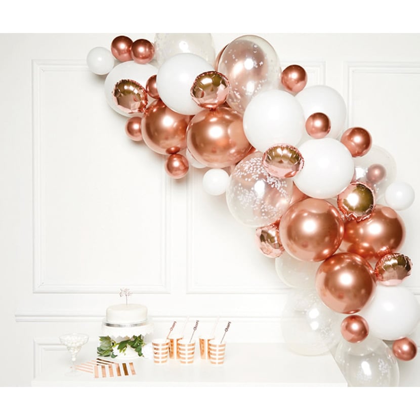 Kit ballons DIY Blanc / Rosegold - Ballons - Décorer la maison - Fêtes et  anniversaires