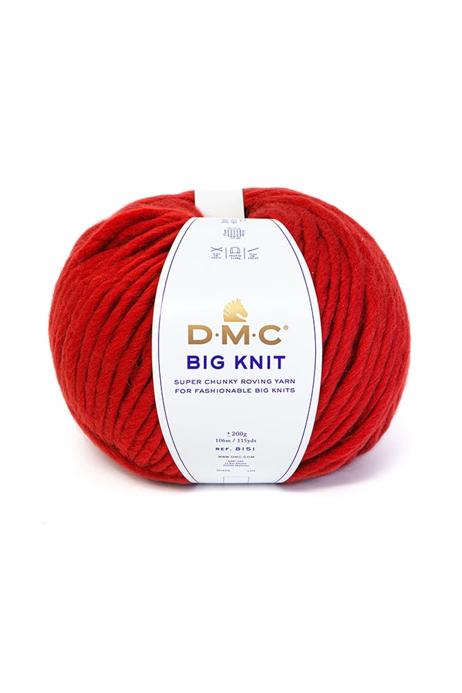 Big Knit - Rouge 107 - DMC - Pelote de fil à tricoter | Cultura