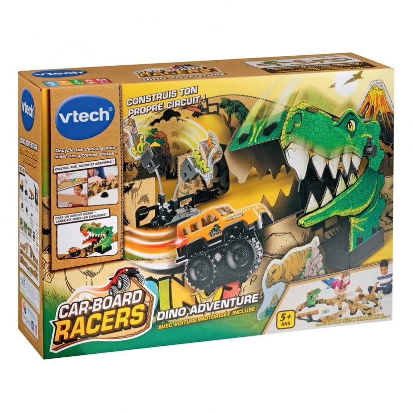 Car-Board Racers - Dino - Mini véhicules et circuits - Jeux d'imagination