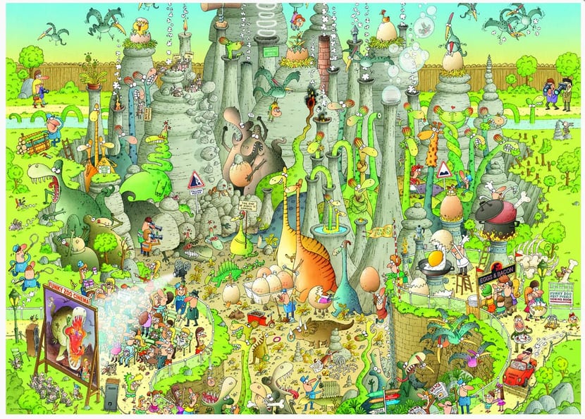 Puzzle 1000 pièces - Funky Zoo Jurassic Habitat Marino Degano