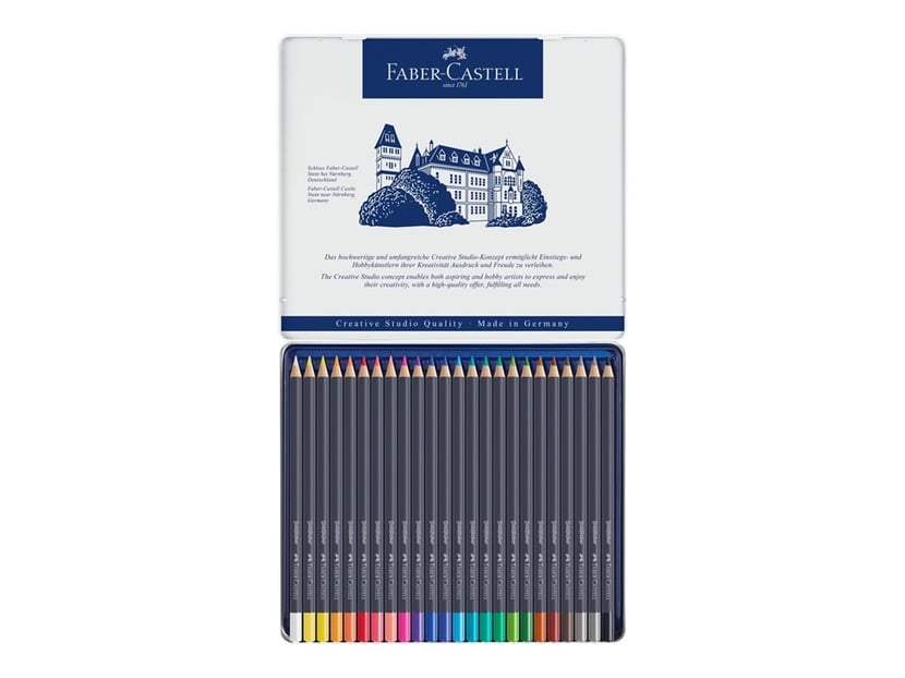 Faber-castell – crayon de couleur professionnel, 30 couleurs, noyau  grossier, bois, soluble dans l'eau, pour étudiants, peinture, fournitures  d'art pour artistes - AliExpress