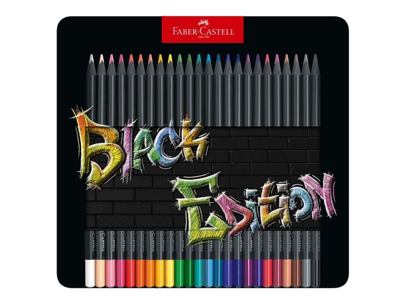 Pack de crayons de couleur Faber-Castell - Black Edition - 24 pièces -  Coffrets crayons de couleur - Crayons de Couleur Adultes - Crayons de  Dessin et Esquisse - Dessin - Pastel