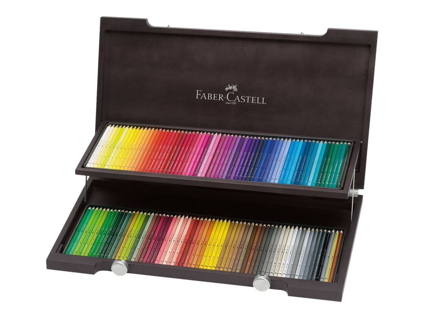 Coffret en bois de crayons de couleur aquarellables Faber-Castell -  Albrecht Dürer - 120 pièces - Pinceaux Aquarelle - Peinture Aquarelle