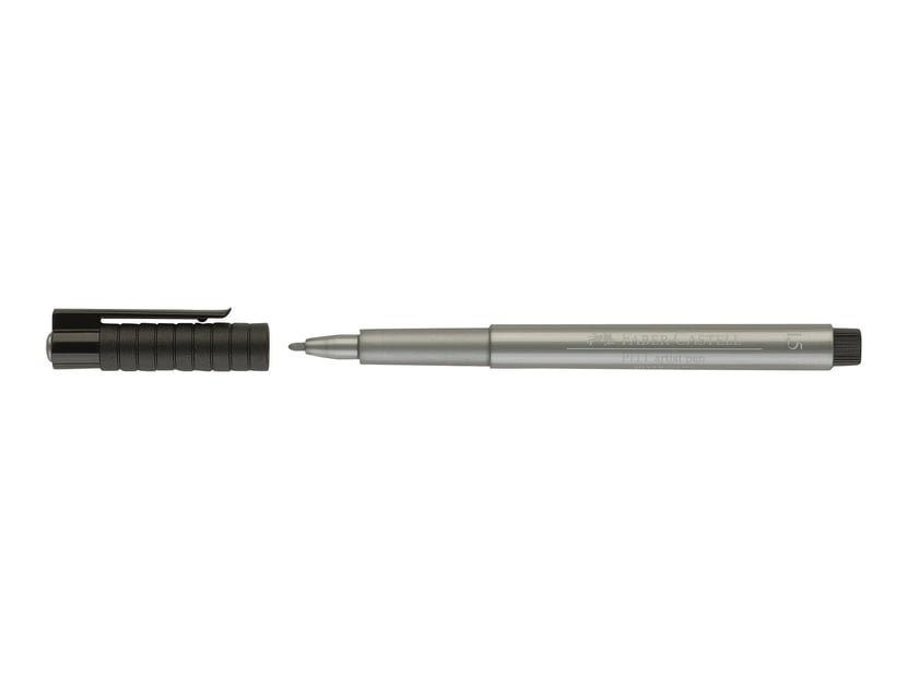 Feutre pointe M 0,7 mm - Faber-Castell - argent - Pitt Artist Pen