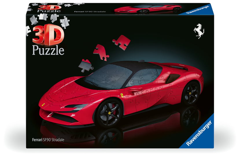 CRISTAL DE PARIS : Voiture moulée, Ferrari Testarossa, L. 17.5 cm