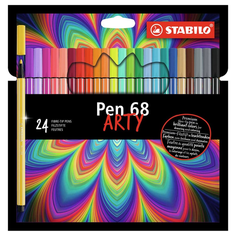 Pack de 65 pen 88 ARTY - Feutre fin - couleurs assorties - 0.4 mm - fin -  STABILO - Dessiner - Colorier - Peindre