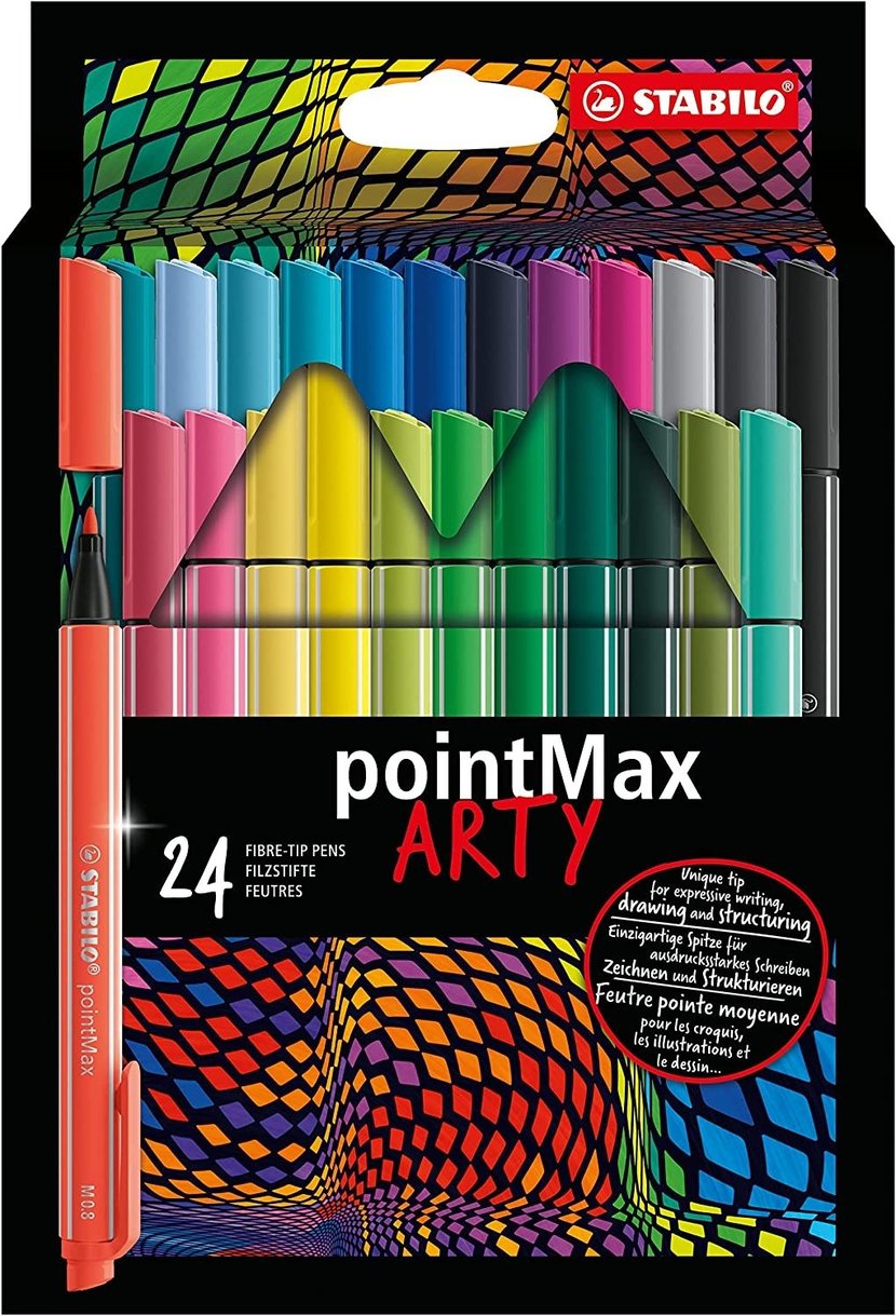 24 feutres PointMax Arty - Pointe moyenne - Stabilo - Dessiner