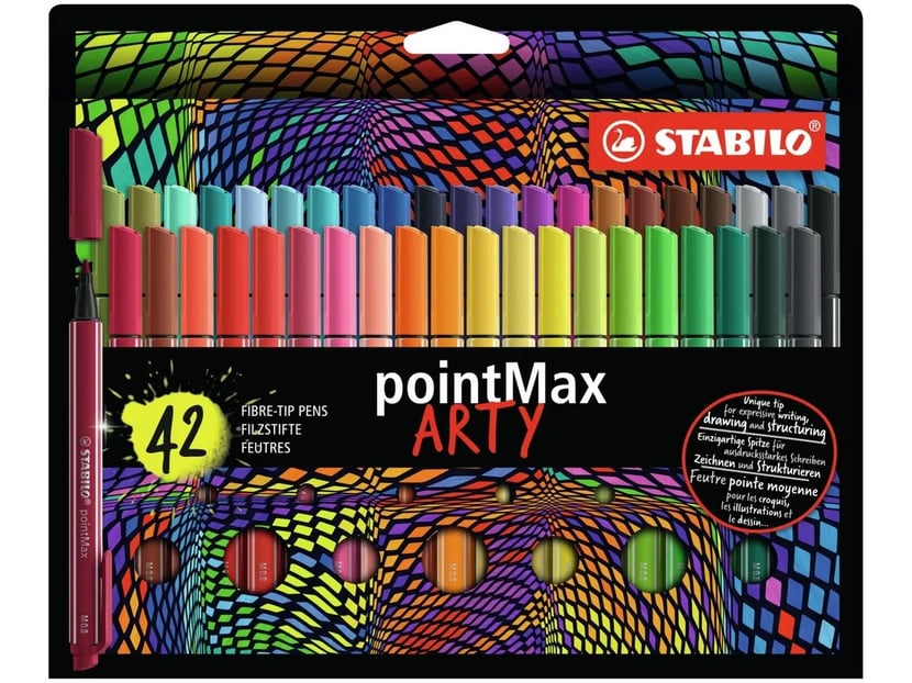 42 Feutres - couleurs assorties - PointMax ARTY - 0.8 mm - STABILO