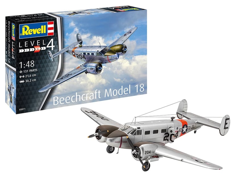 Kit pour maquette - Beechcraft Model 18 - Revell - Kits maquettes tout  inclus - Maquettes