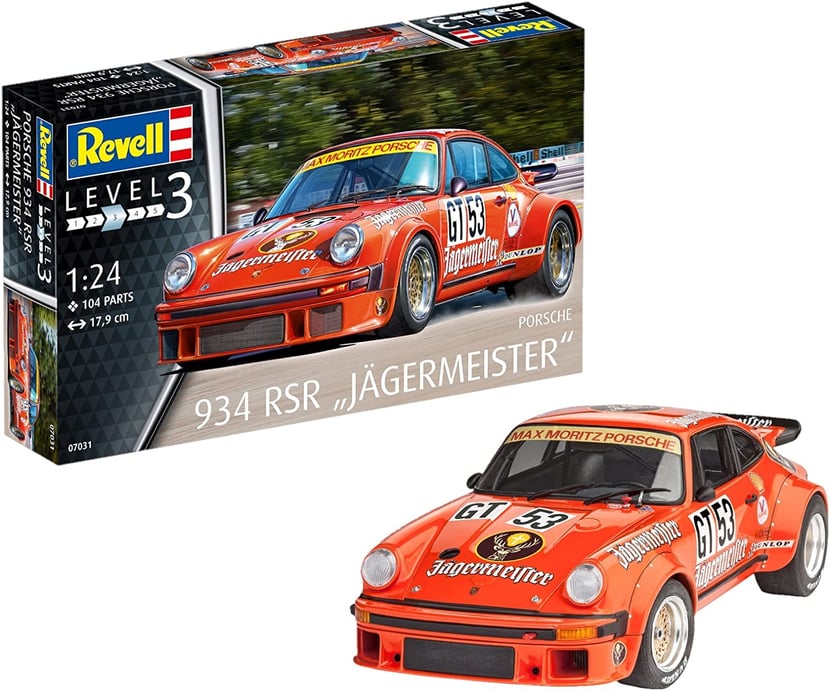 Porsche 934 RSR Jägermeister - Maquette Voiture - 7031 - Revell - Kits  maquettes tout inclus - Maquettes