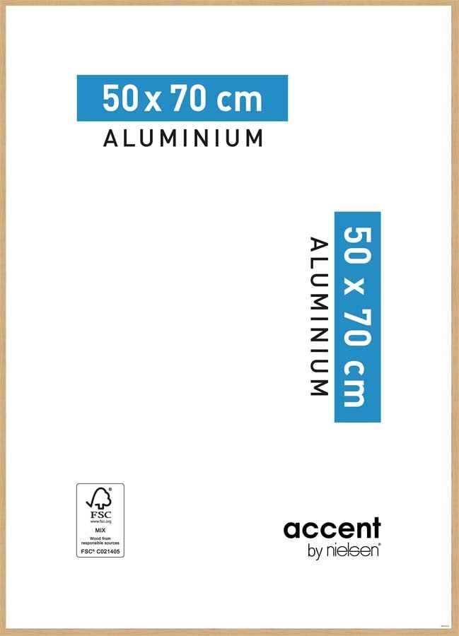 Cadre Accent Placage chêne 50 x 70 cm en aluminium - Cadres - Encadrement