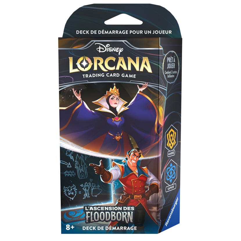 Deck de démarrage Disney - Lorcana - L'Ascension des Floodborn :  Reine/Gaston - Cartes Disney Lorcana