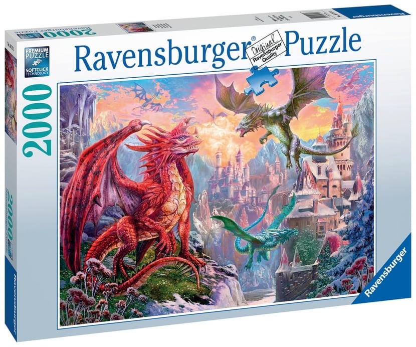 Puzzle Adulte : Le Royaume des 3 Dragons 2000 Pieces - Collection Monde  Fantasti 3701267562887
