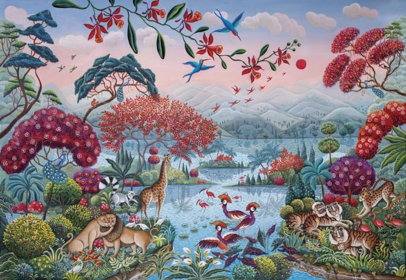 Puzzle en bois de 2000 pièces, 99,1 x 69,8 cm, peinture de paysage