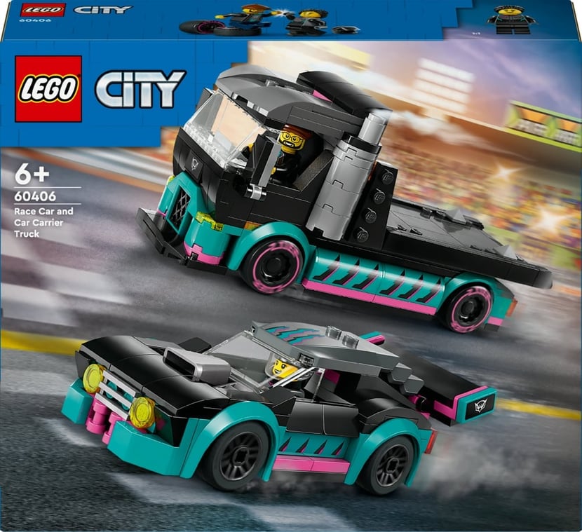 LEGO® 60406 - La voiture de course et le camion de transport de voitures -  LEGO® City - Jeux de construction