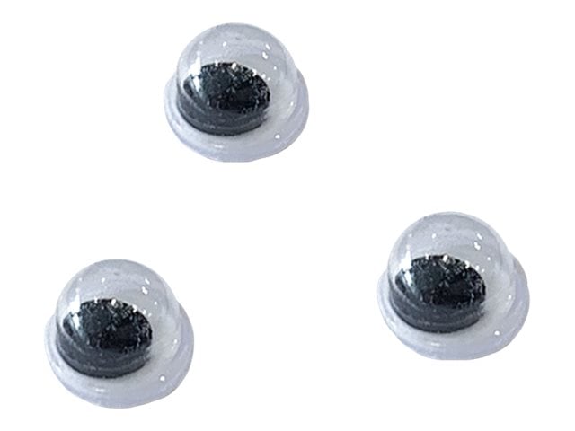Set de 100 yeux mobiles ronds adhésifs - 7mm - Créalia - Pompons - Les  Accessoires Déco