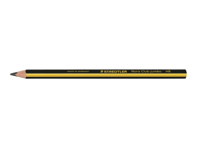 STAEDTLER Noris 120, crayon graphite, mine HB, corps hexagonal jaune et  noir (Lot de 12) - Porte mines, crayons, gommes