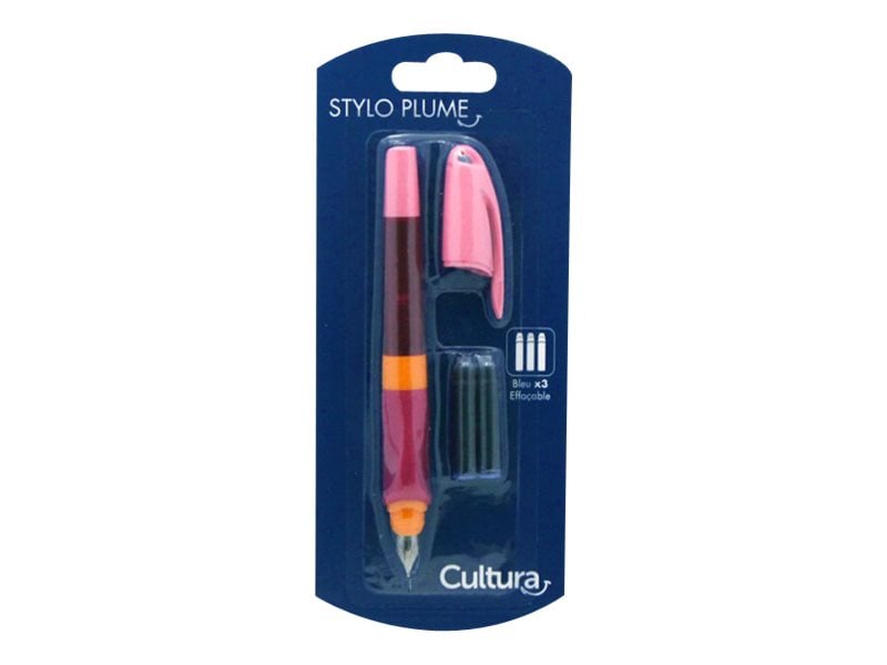 1 stylo plume - Bleu - Plume moyenne - Cultura - Coloris assortis - Stylos  Plume - Stylos