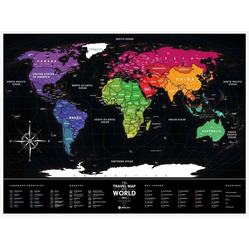 Poster carte du monde à gratter - La Grande Récré