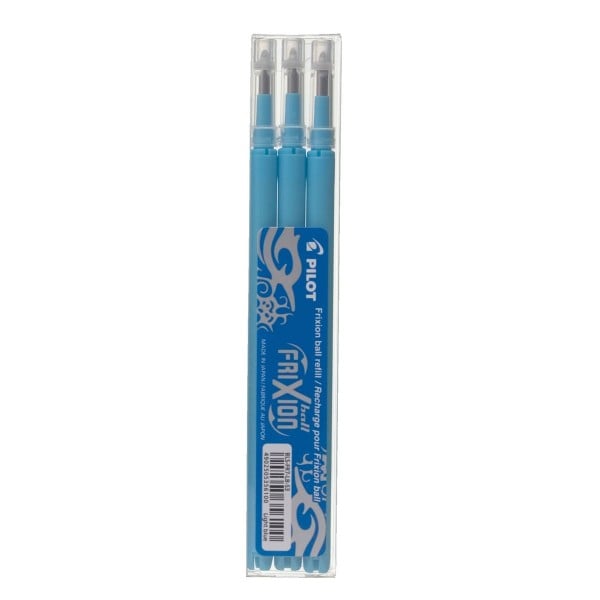 Etui 3 recharges pour stylo roller effaçable - Turquoise - FriXion Ball &  FriXion Clicker - Pointe moyenne - Pilot - Recharges - Encres