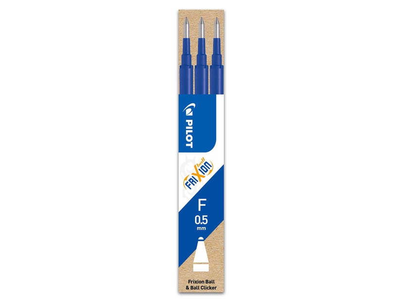 Lot de 3 recharges pour stylo roller effaçable - Bleu - FriXion