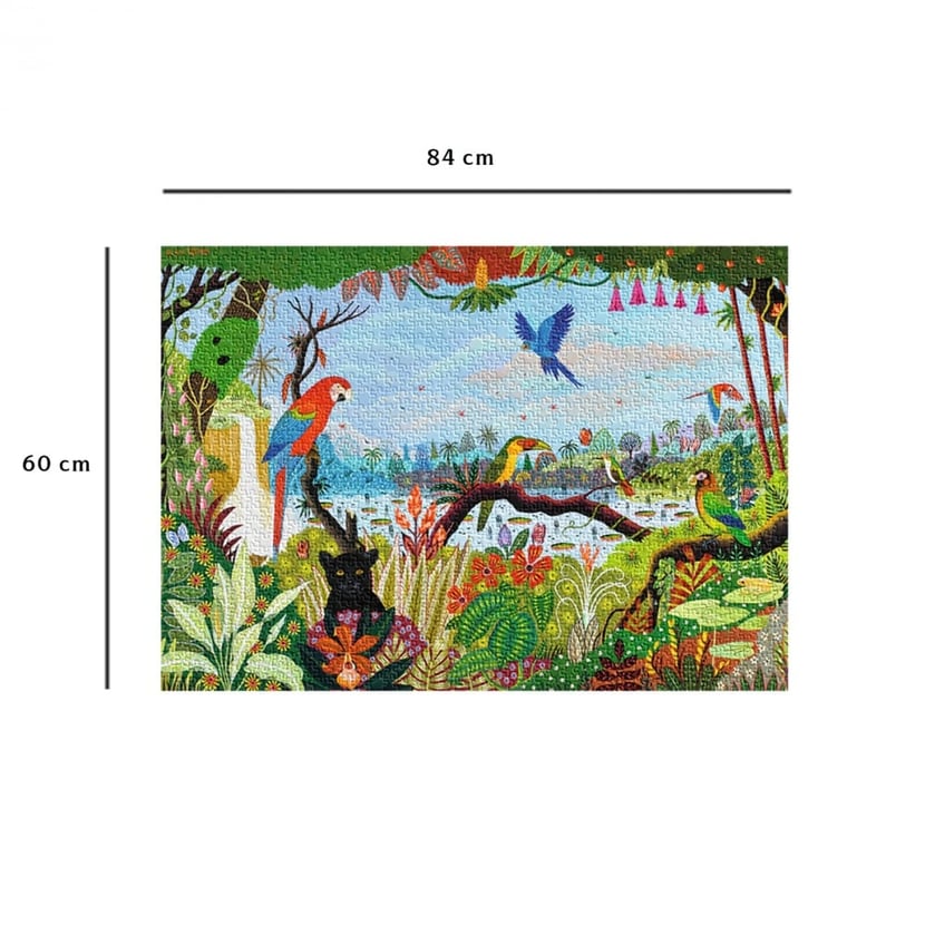 Puzzle 2000 pièces - CLEMENTONI - La jungle - Animaux - Adulte - Coloris  Unique