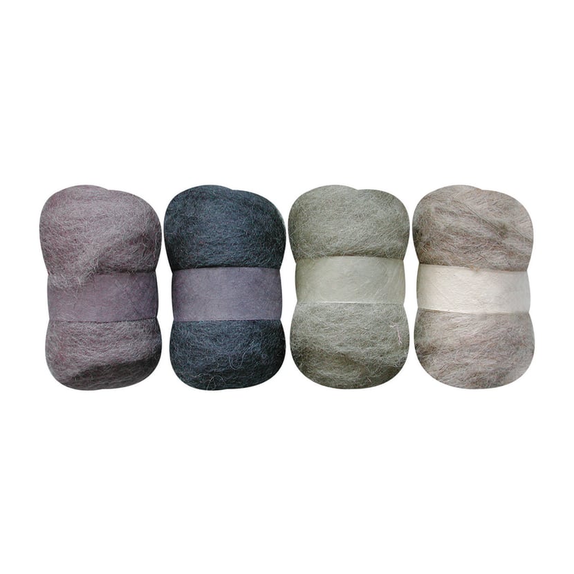 4 pelotes laine cardée gris - Laine à carder - Customisation | Cultura