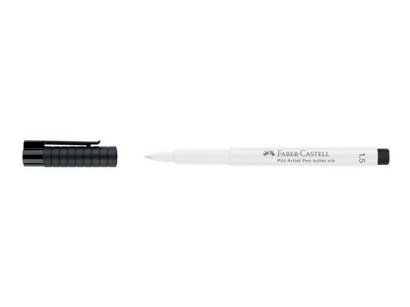 Feutre pointe 1,5mm - Faber-Castell - blanc - Pitt Artist Pen