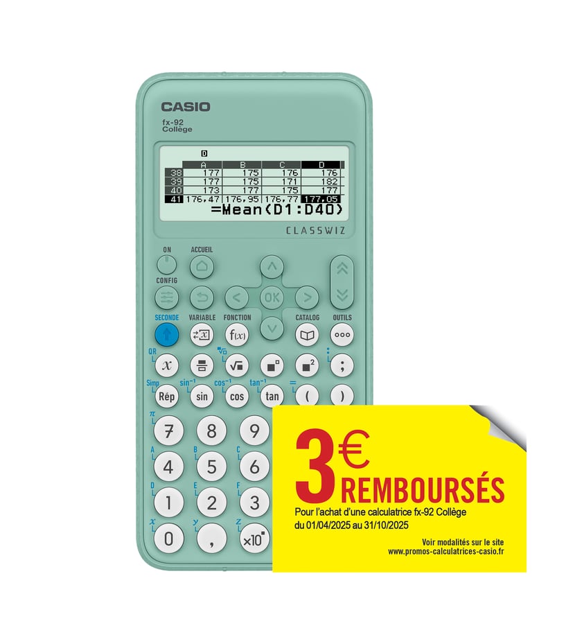 Calculatrice scientifique CASIO Collège FX92 Collège — free download