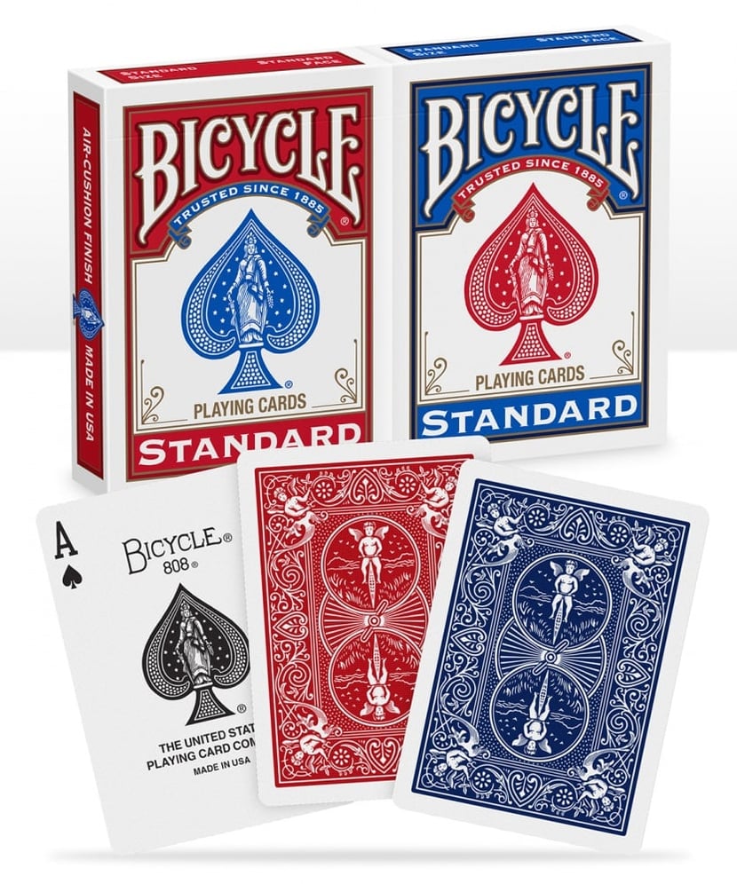Lot de 2 jeux de cartes à jouer - Bicycle - Rider Back rouge et