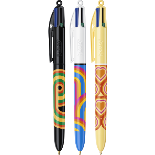 Promo Lot De 3 Stylos Bic 4 Couleurs Décors chez Office Depot