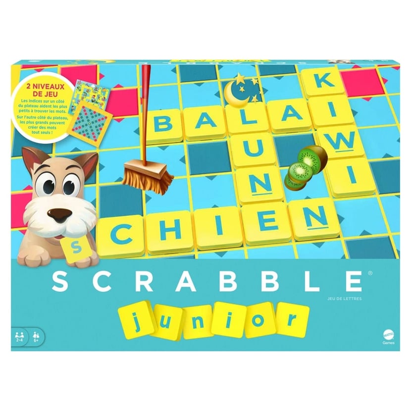 Mattel Games - Scrabble Junior - Jeu de Société - 6 ans et + - Jeux de  société enfant