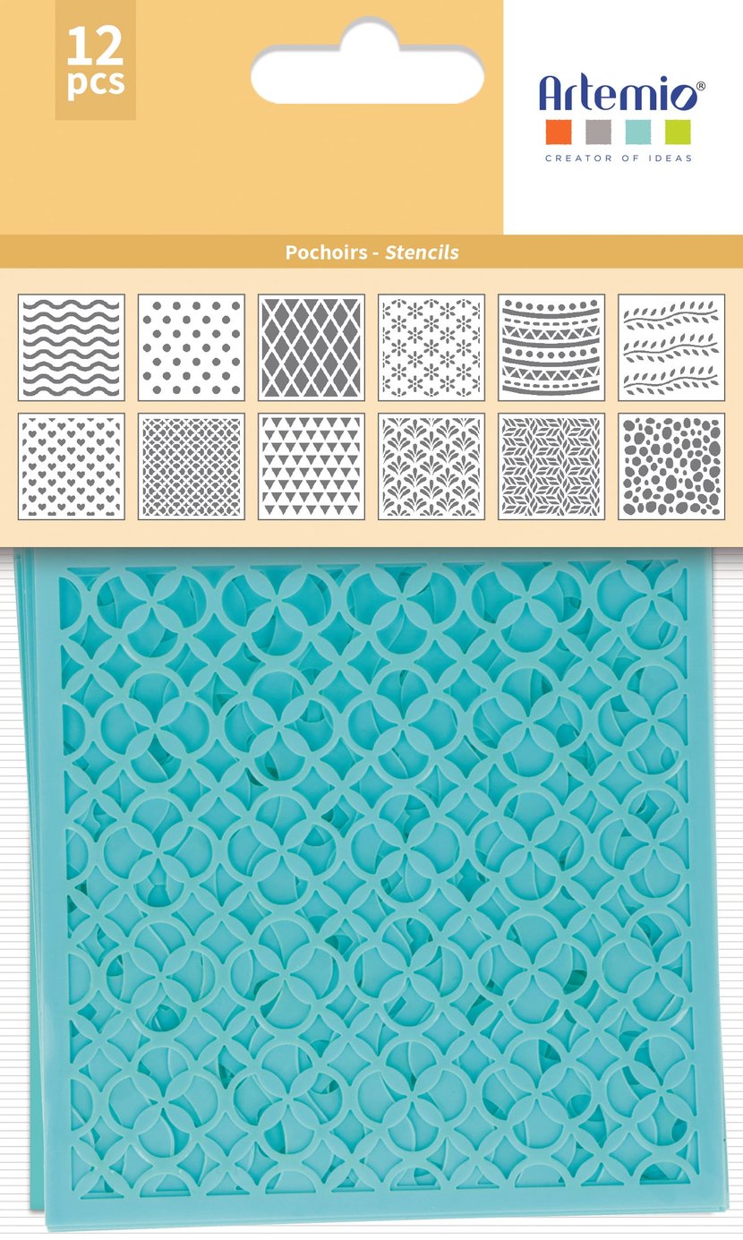Burius – Lot De 12 Grands Pochoirs Pour Dessin Sur Bois, Peinture, DIY