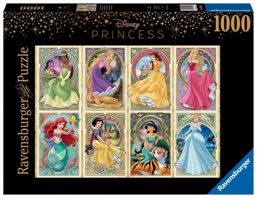 Puzzle 1000 pièces - Disney Princesses Art Nouveau