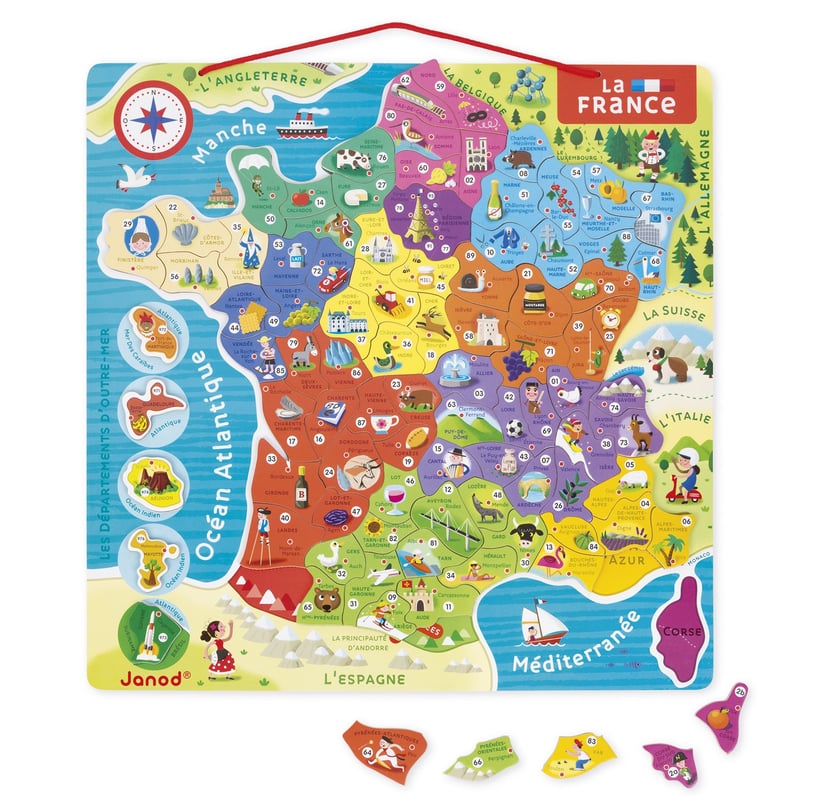 Carte France St maur puzzle jeux anciens 70' Vintage Complet