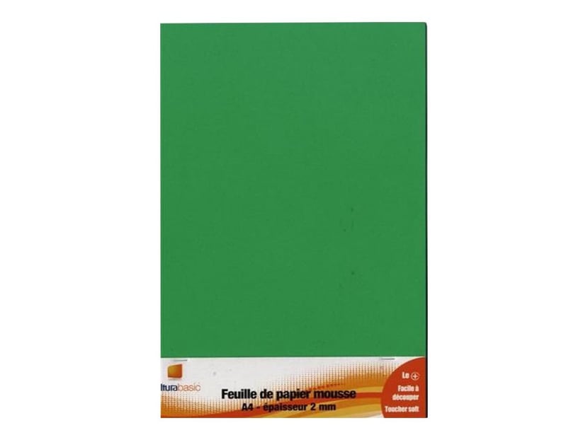 Feuille de papier mousse A4 2 mm - Vert clair