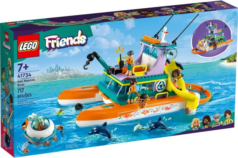 LEGO® 41734 - Le bateau de sauvetage en mer - LEGO® Friends - Jeux de  construction