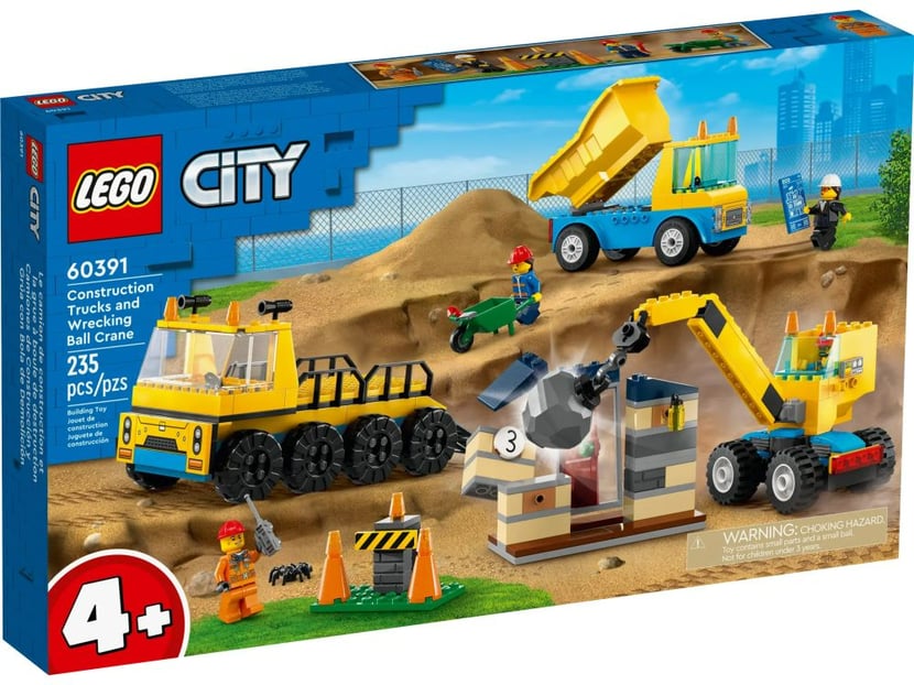 Les camions de chantier et la grue à boule de démolition - LEGO® City -  60391