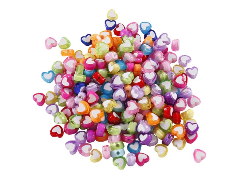 Sachet de perles « rondes » tons pastels en plastique - Créalia